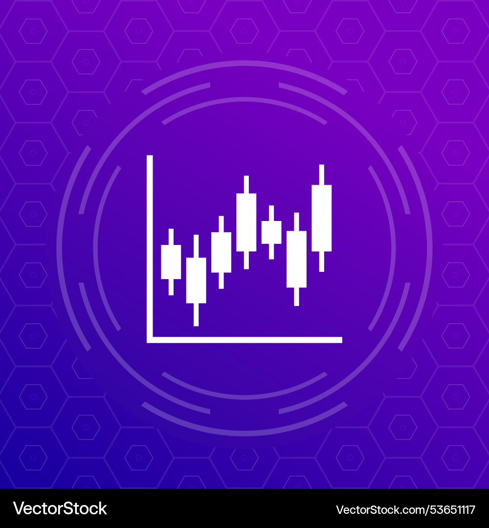 Candlestick-Diagramm-Symbol für Web Vektorbild