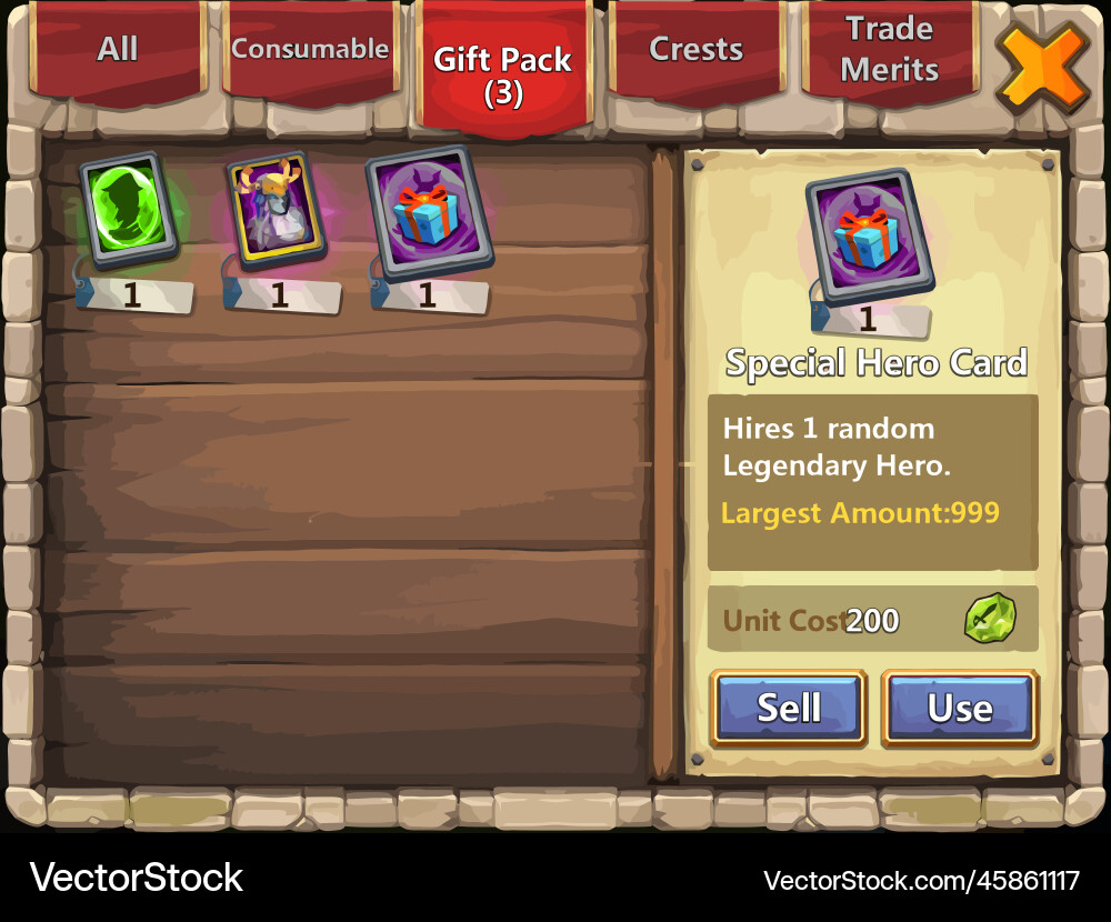 Complete set of level button game ui pop-up icon vector image