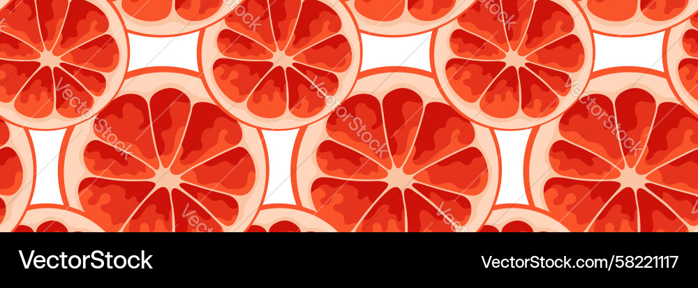 Grapefruit Slice Pattern Vector Image