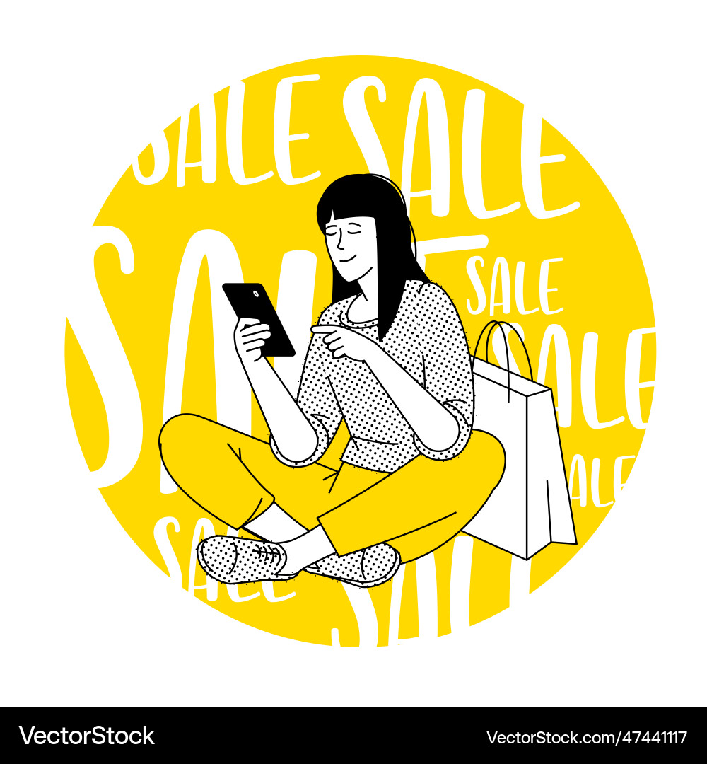 Happy shopping activity Happy shopping activity vector image