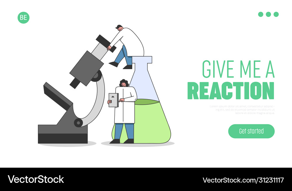 Laboratory experiments concept website landing Laboratory experiments concept website landing Vector Image