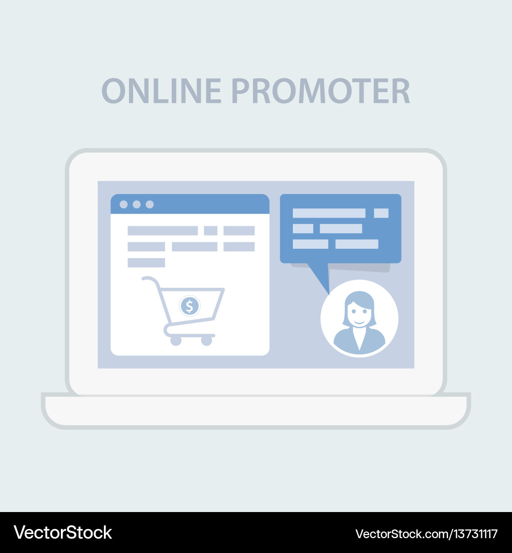Online-Chat-Hilfe - Online-Hinweise Vektorbild