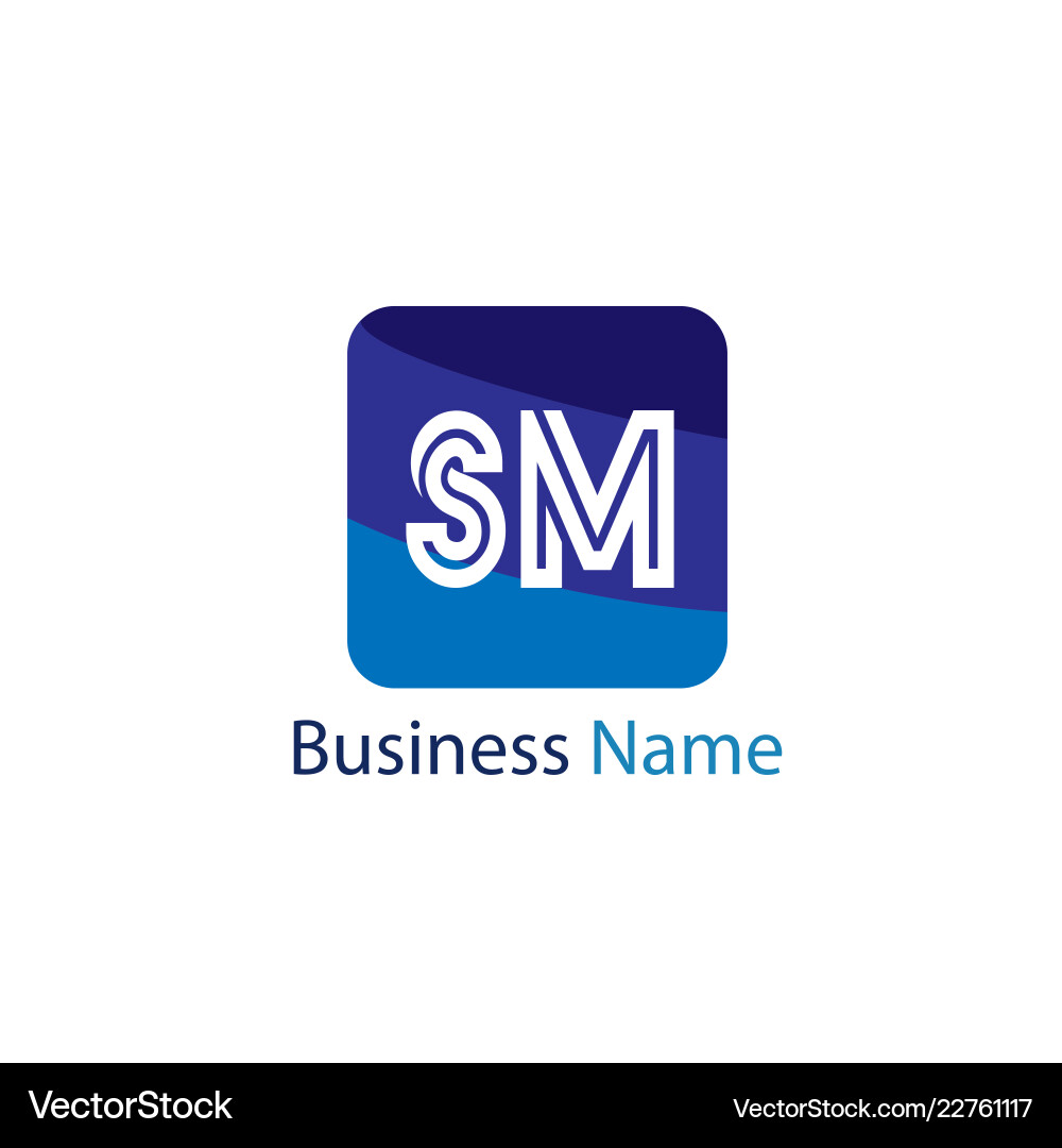 Original Buchstaben sm Logo Vorlage Design Original Buchstaben sm Logo Vorlage Design vektorbild