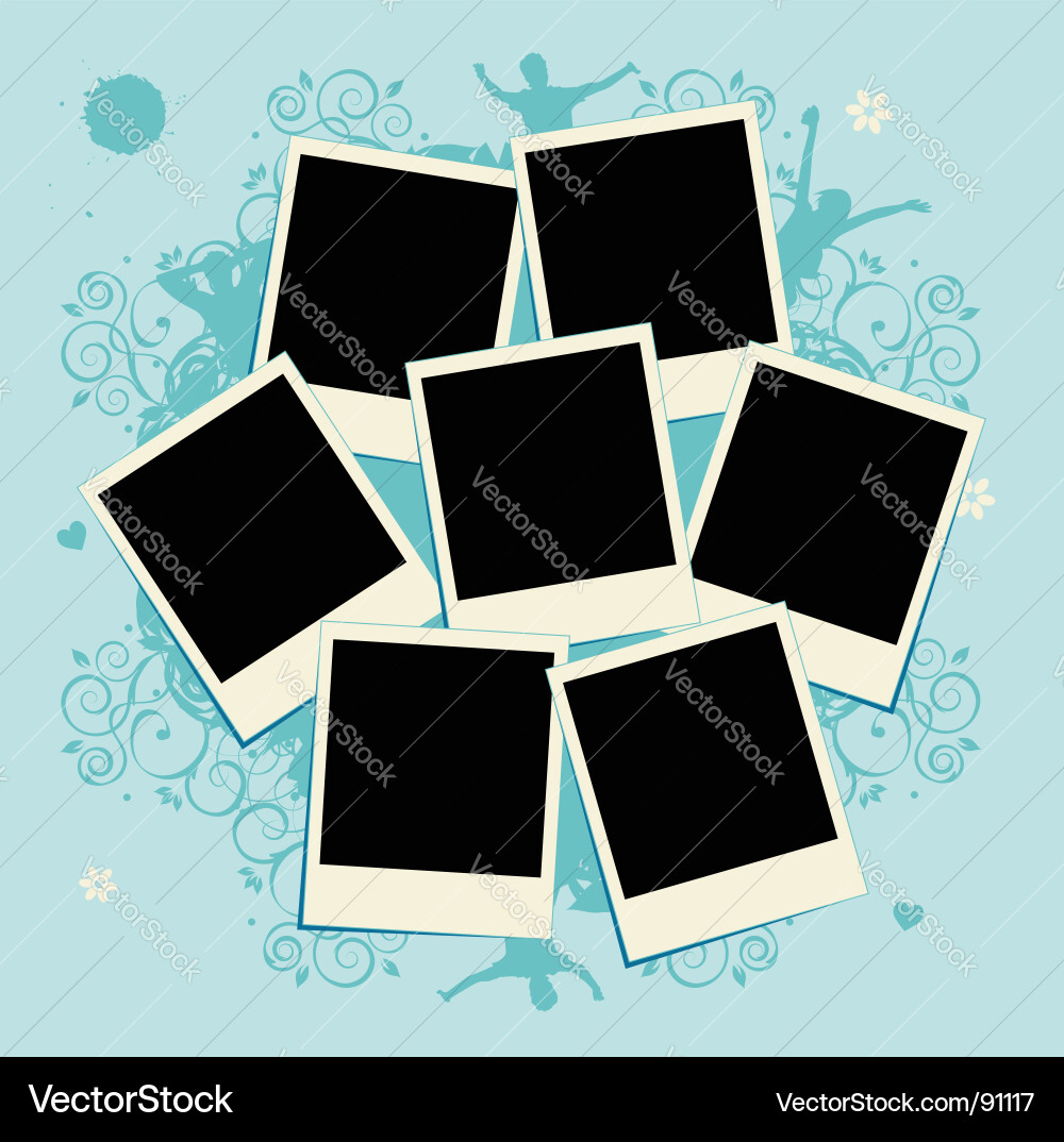 Polaroid Frame Template Vector Image