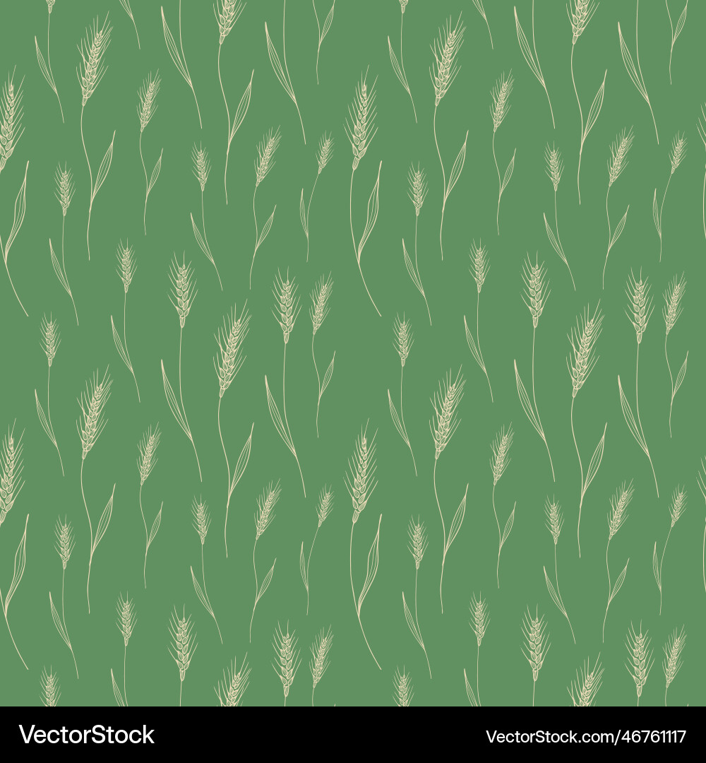 Seamless repeating pattern with ears wheat Vector Image
