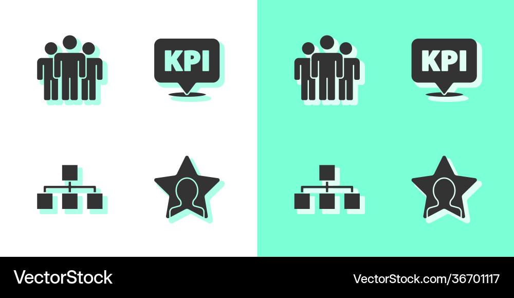 Set head hunting users group hierarchy Set head hunting users group hierarchy vector image