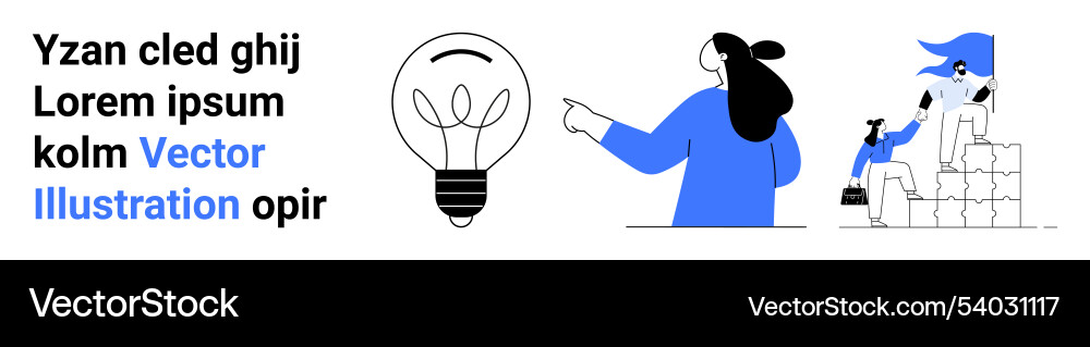 Team collaboration and innovation concept Vector Image