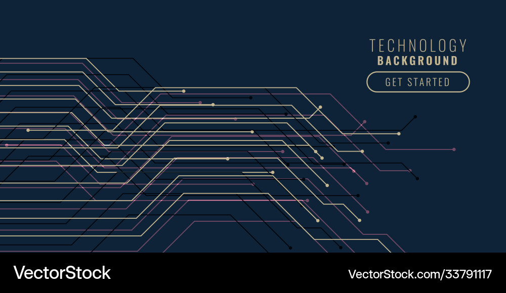 Technology circuit lines background design banner Vector Image