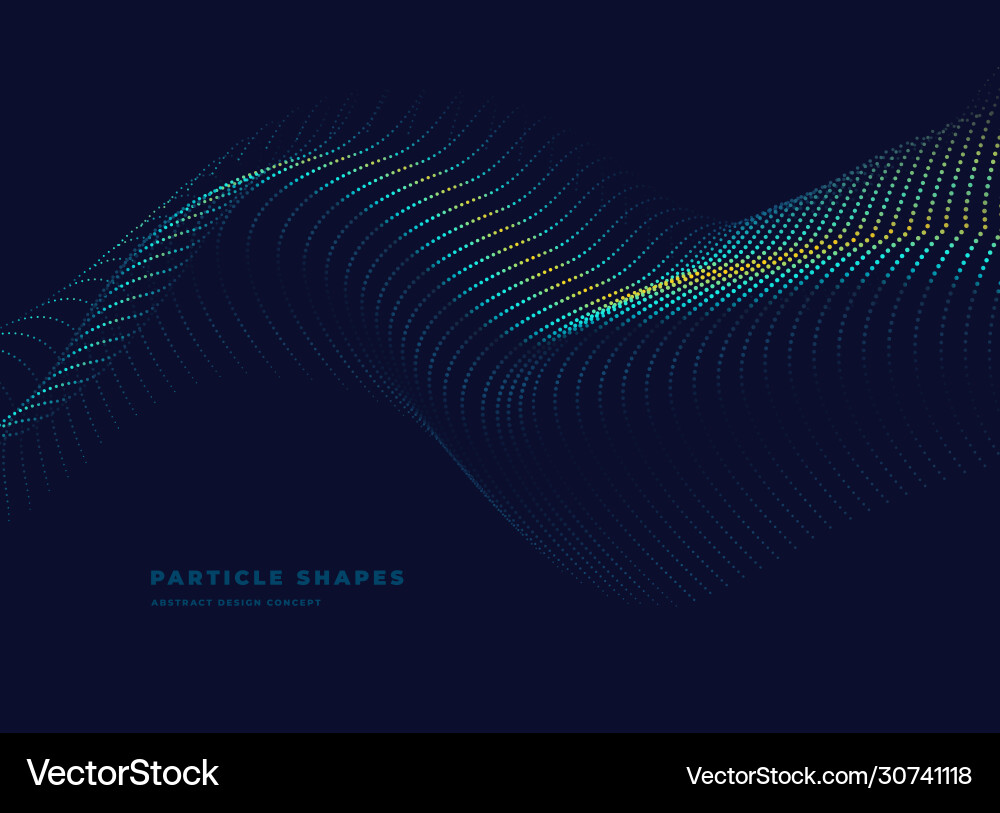 Abstract dynamic particle wave tube vector image