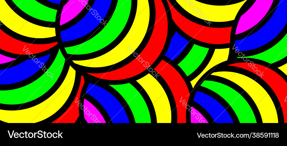 Abstract pattern balls with colorful lines Abstract pattern balls with colorful lines vector image