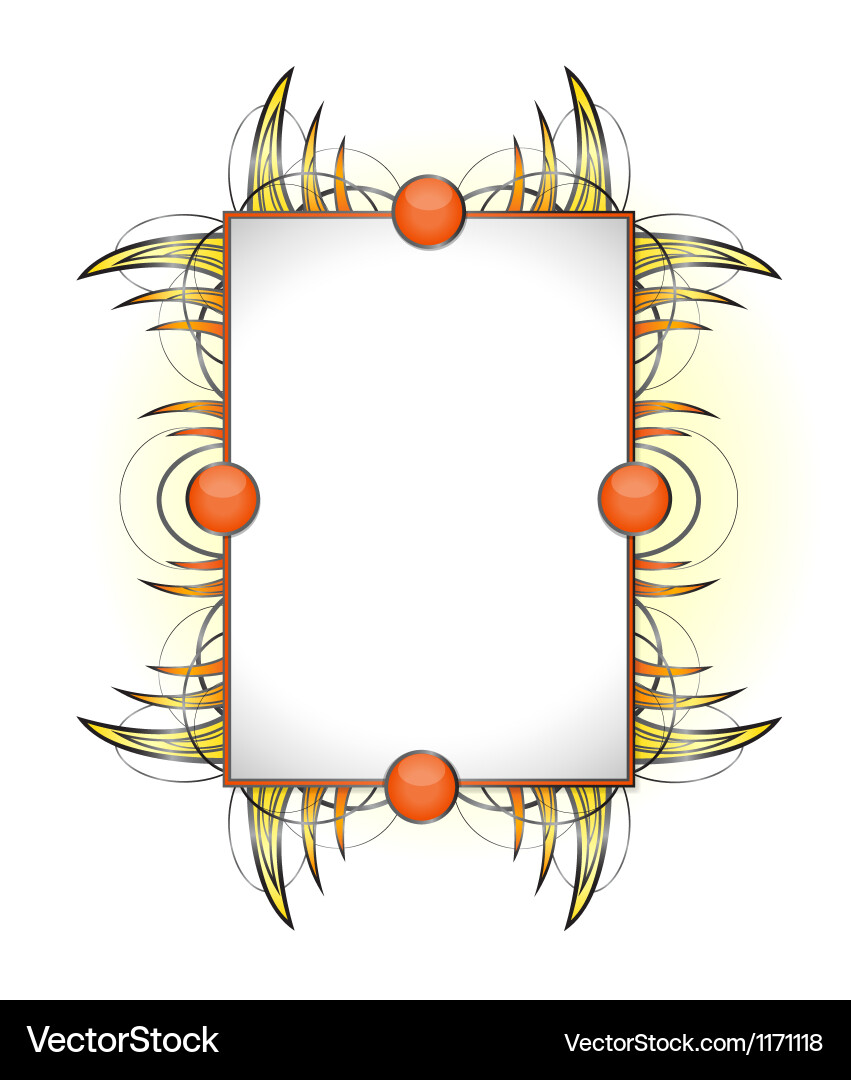Abstract shape with frame Vector Image