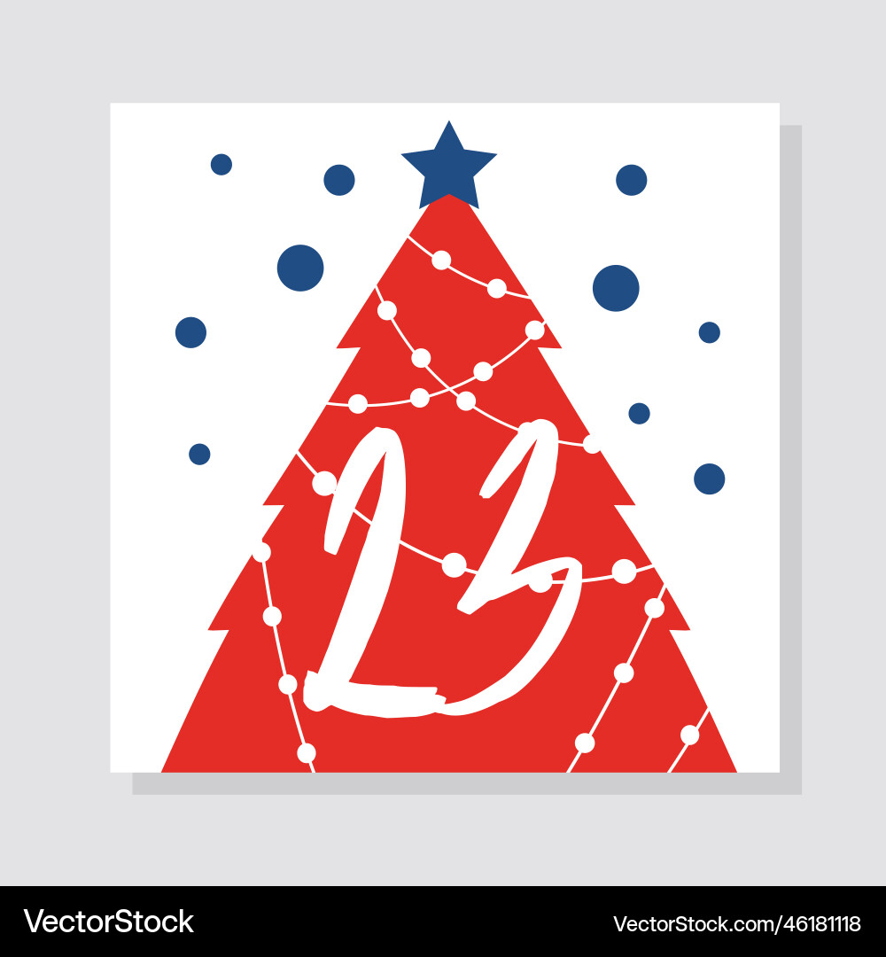 Advent calendar with number 23 Advent calendar with number 23 vector image