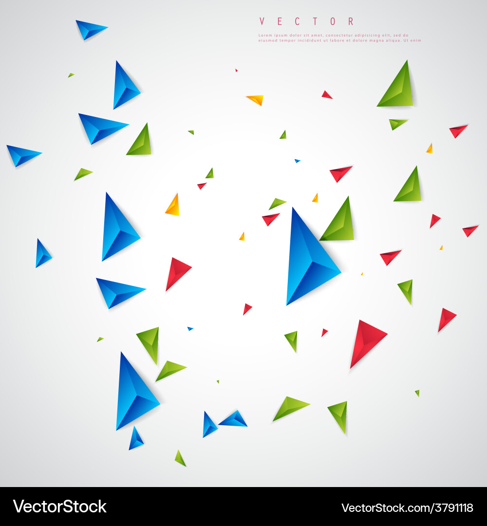 Color background abstract polygon triangle Vector Image
