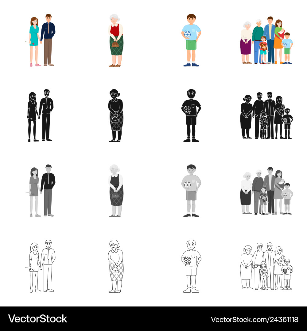 Design of character and avatar symbol set Design of character and avatar symbol set vector image