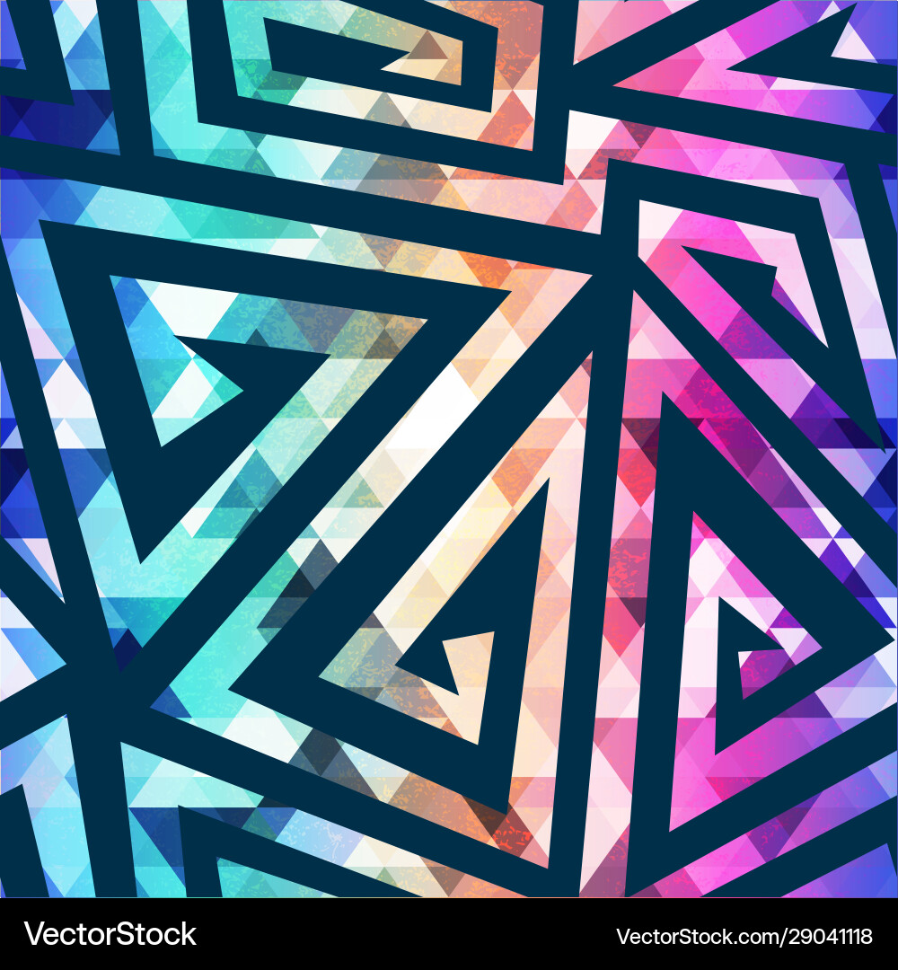Geometric Maze Pattern Vector Image