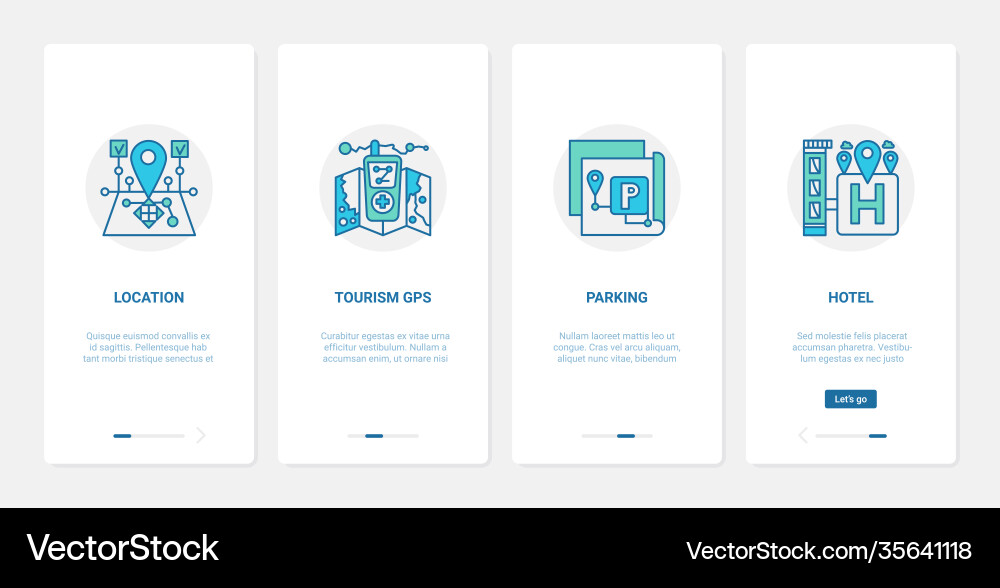 Gps Navigation Service Line Technologie ux ui Gps Navigation Service Line Technologie ux ui vektorbild