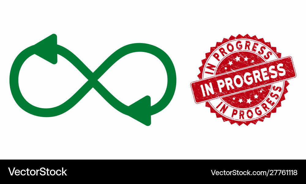 Infinite motion icon with distress in progress Vector Image