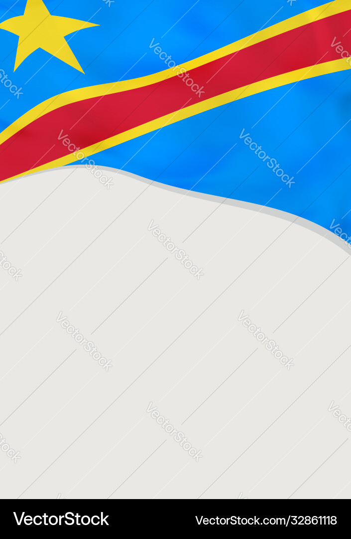 Leaflet design with flag dr congo template Leaflet design with flag dr congo template vector image