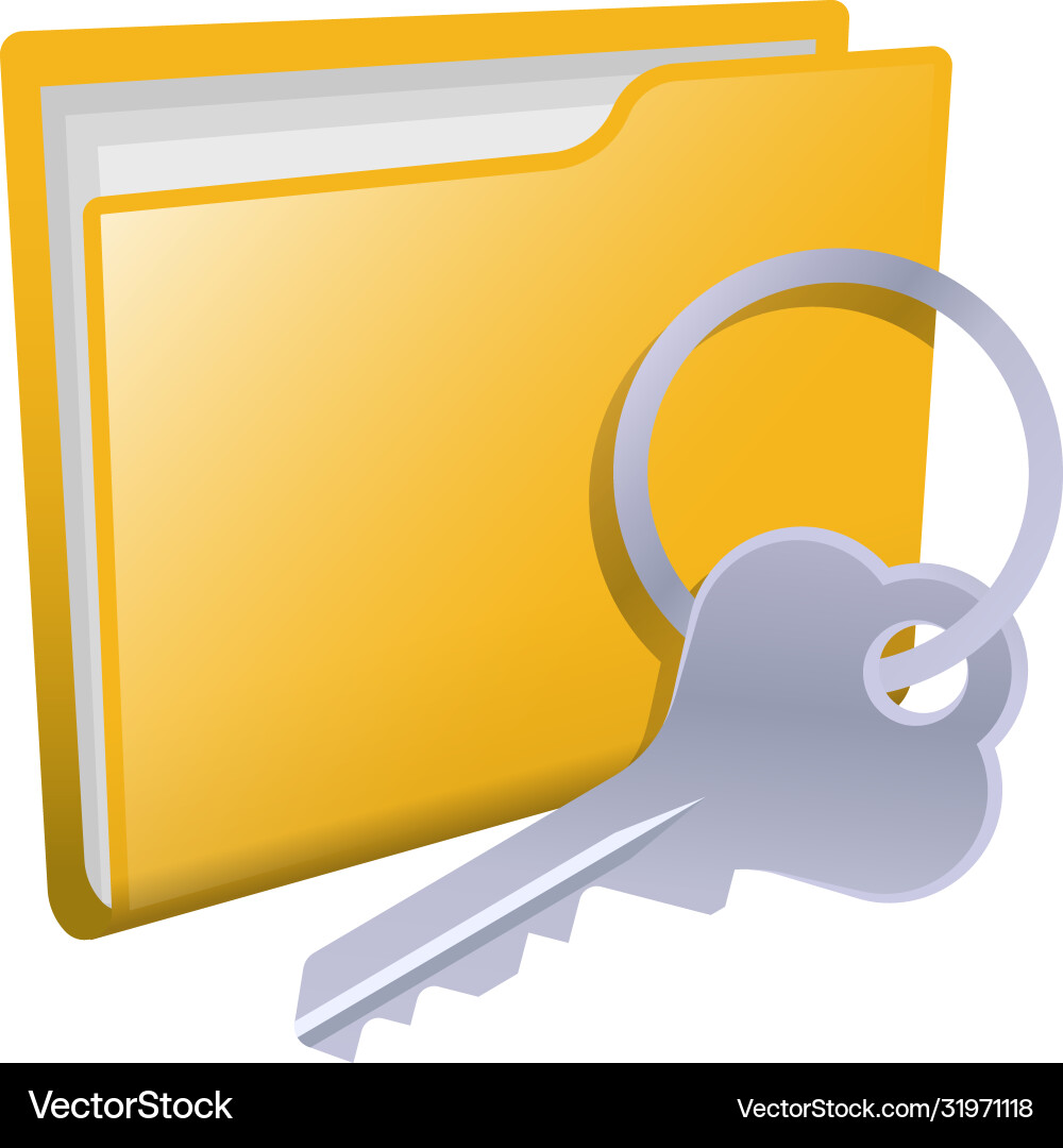 Lock folder Vector Image