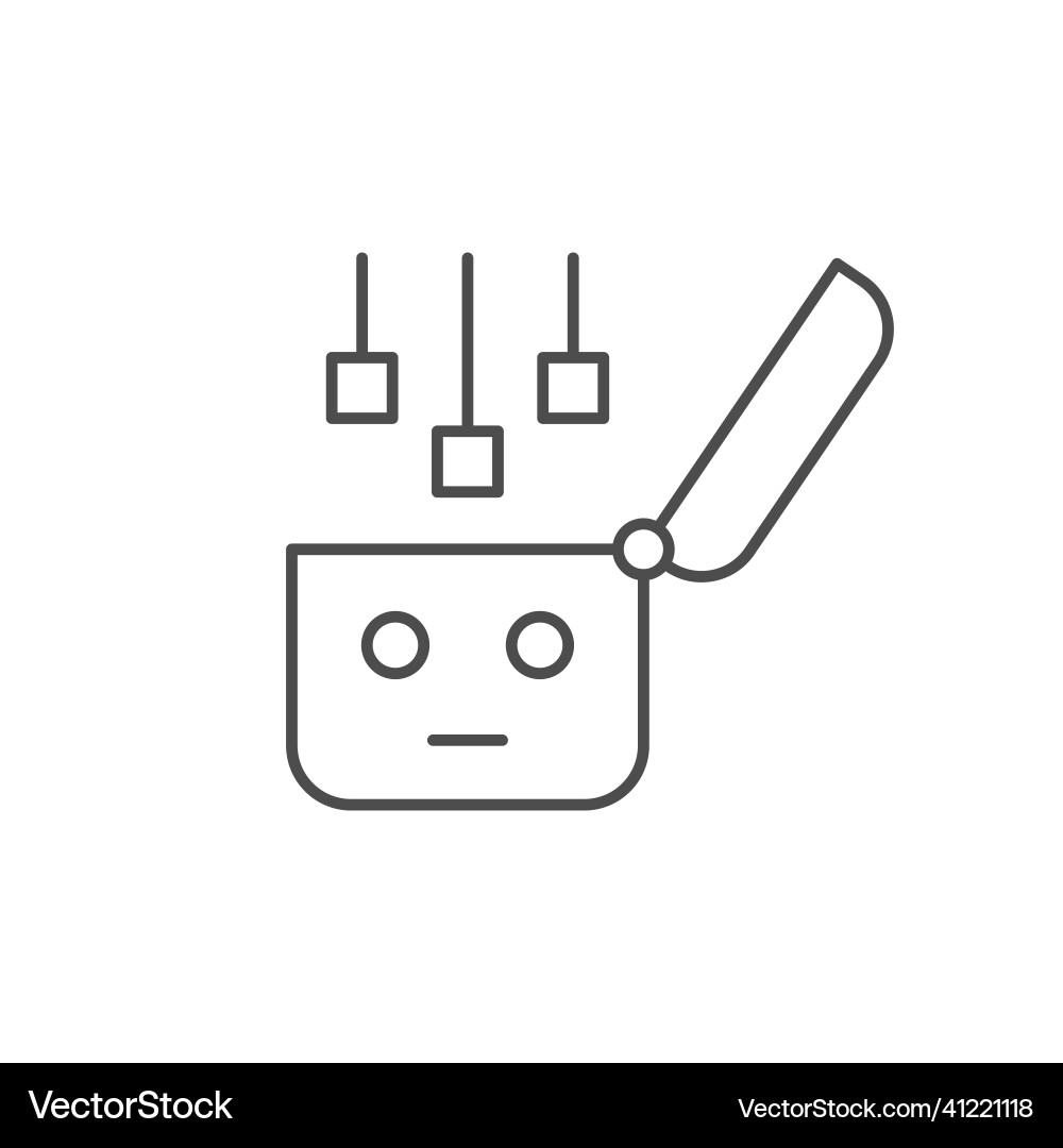 Machine learning line outline icon Machine learning line outline icon vector image
