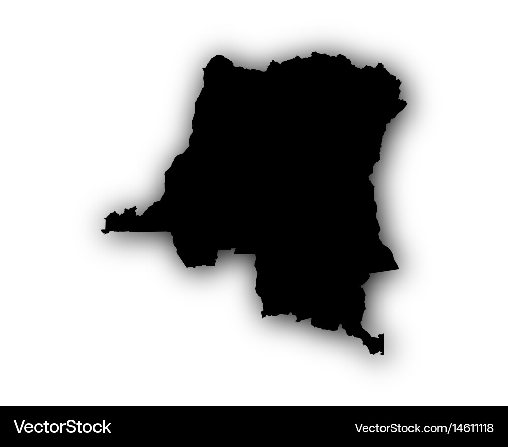 Map democratic republic congo Royalty Free Vector Image