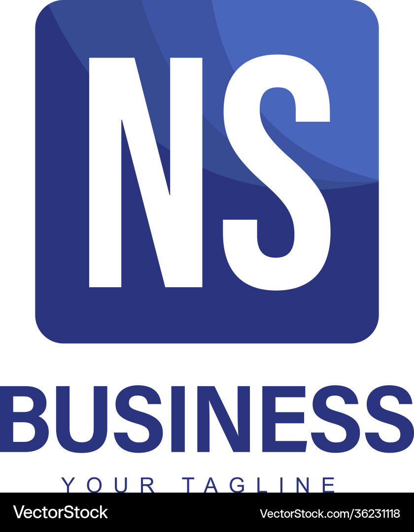 Ns initial a logo design with abstract style Ns initial a logo design with abstract style vector image