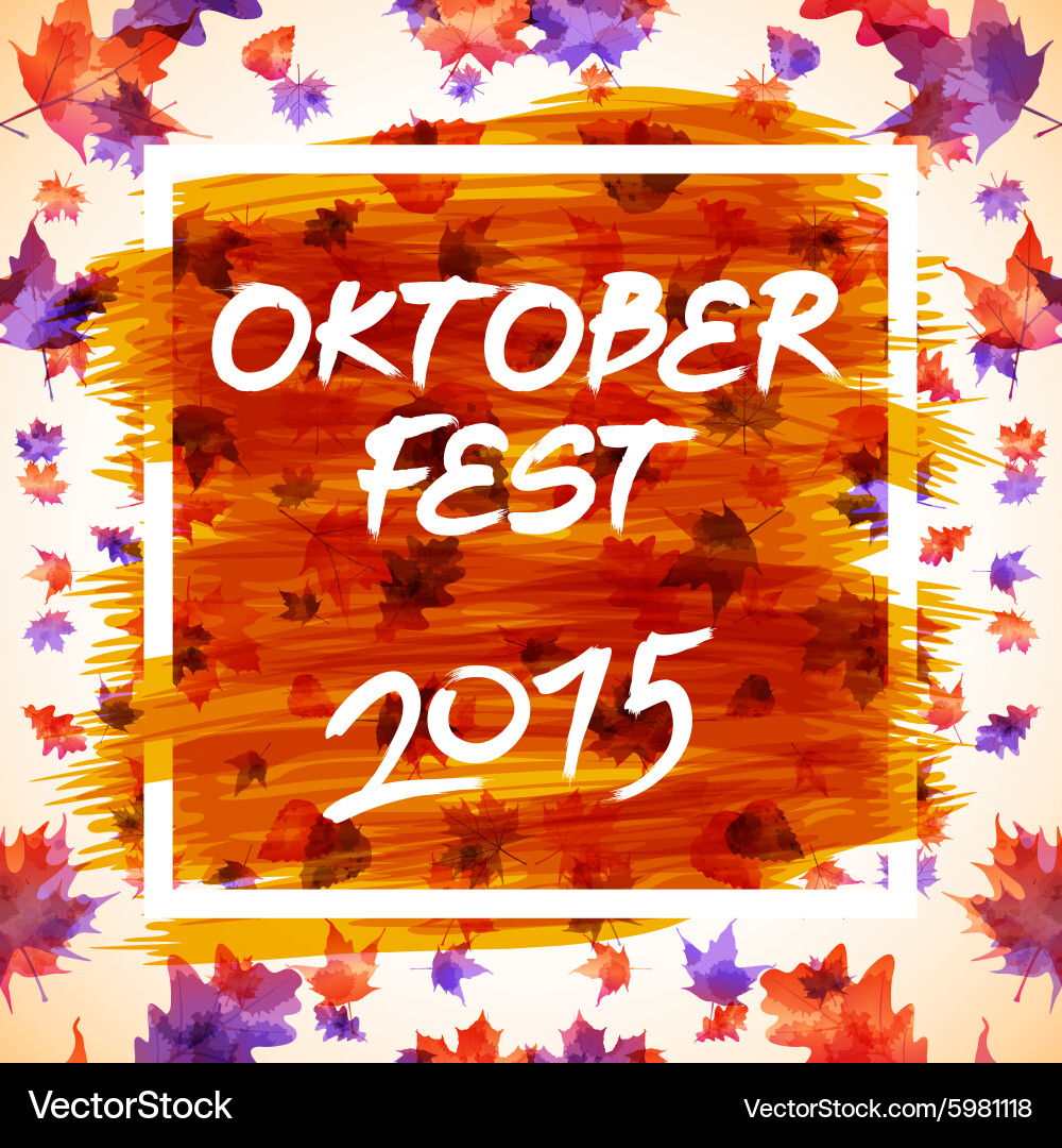 Patch with checkered pattern and text oktoberfest Vector Image