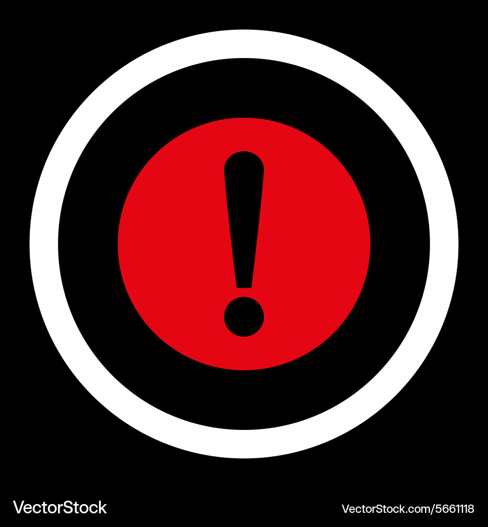Problem flat red and white colors rounded Vector Image