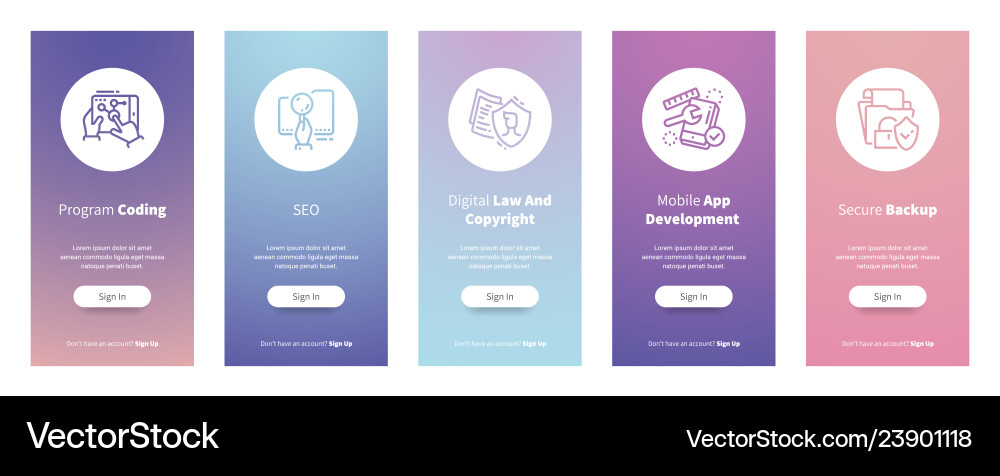 Program coding cards with strong metaphors Program coding cards with strong metaphors vector image