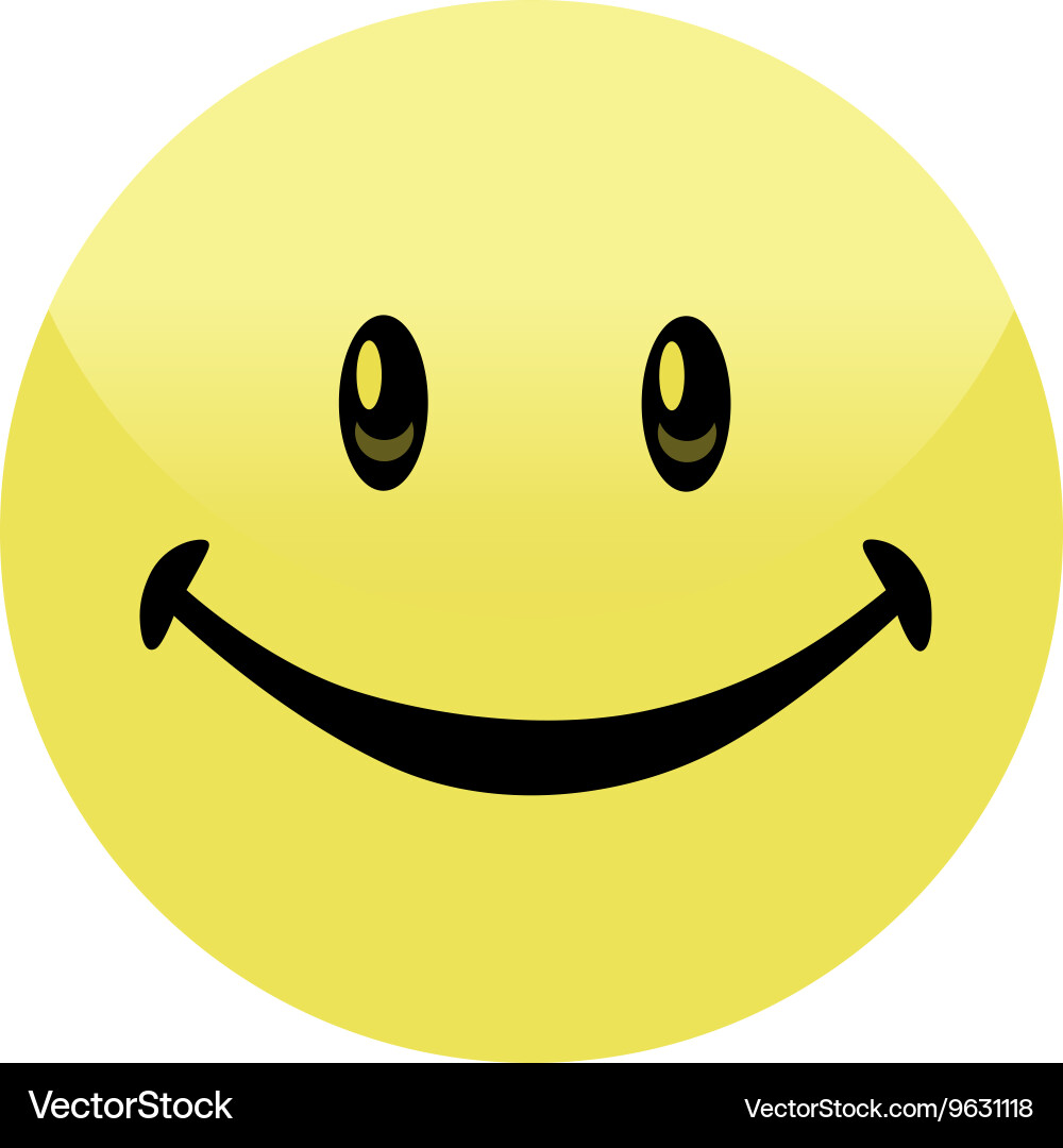 Smiling Smiley Button Badge vector image