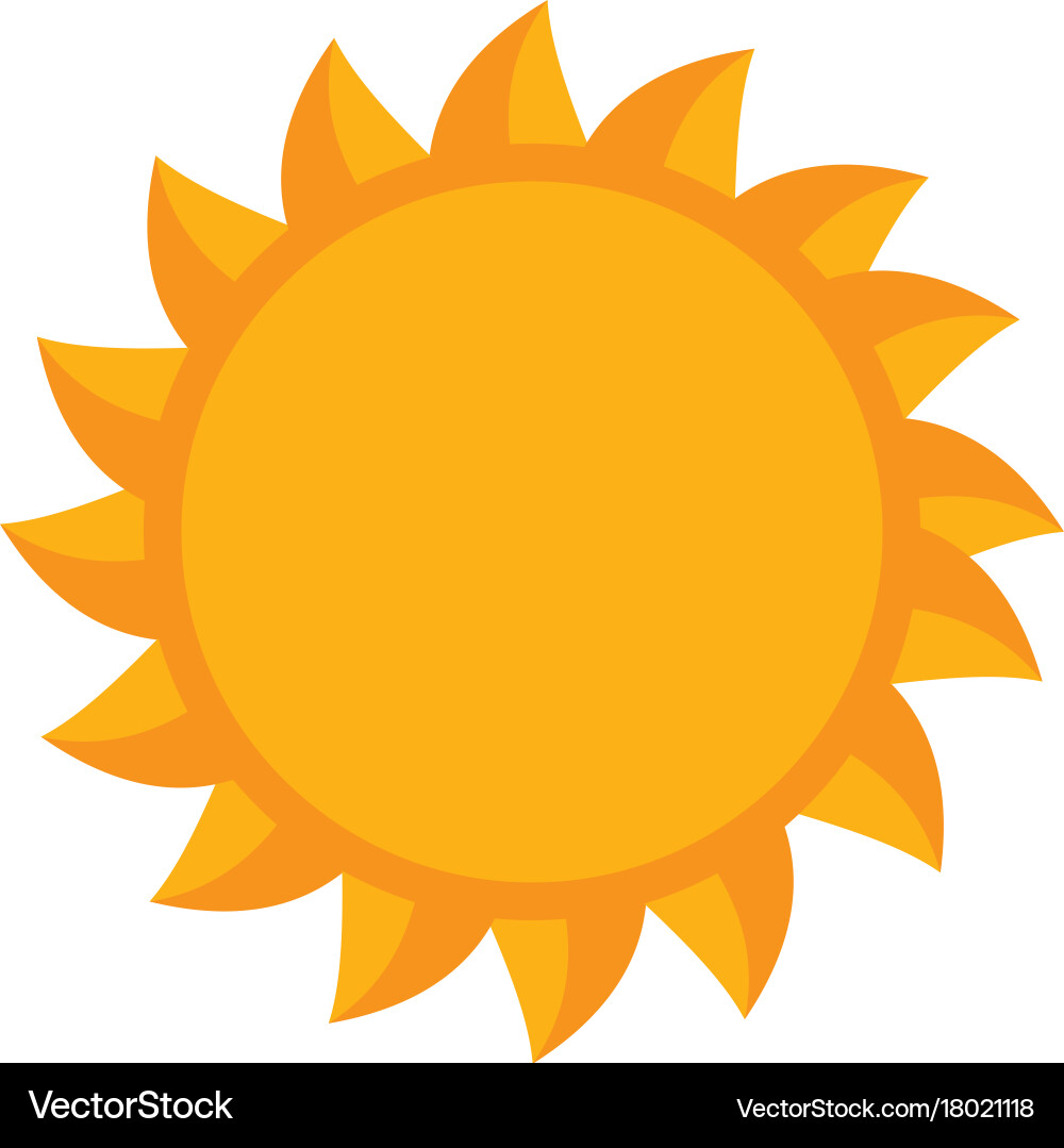Sun isolated symbol Royalty Free Vector Image - VectorStock