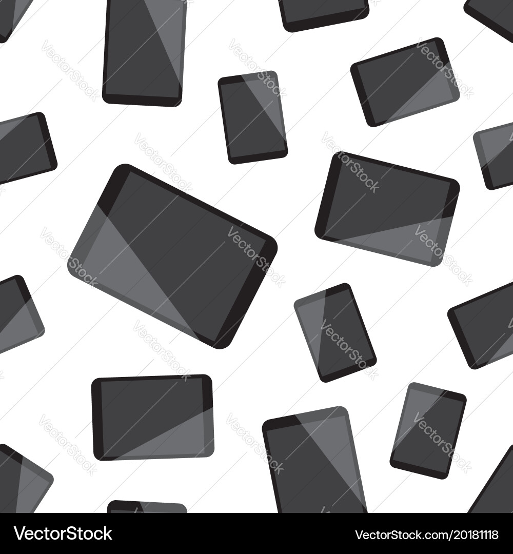 Tablet computer seamless pattern background Vector Image