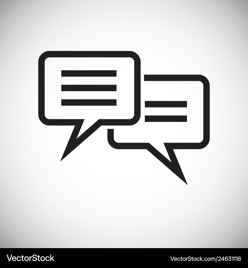 Text bubble icon on background for graphic and web Text bubble icon on background for graphic and web vector image