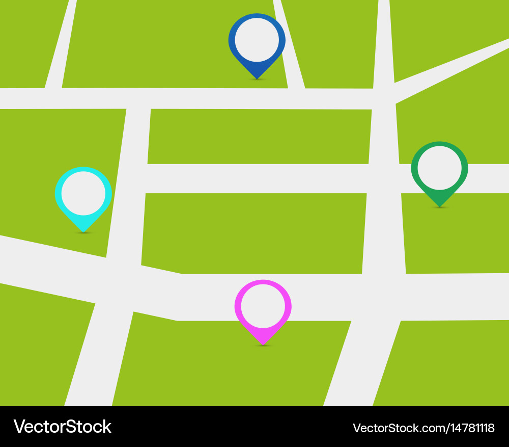 Virtual Map with Location Pointer vector image