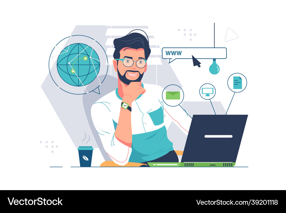 Web education and computer science vector image