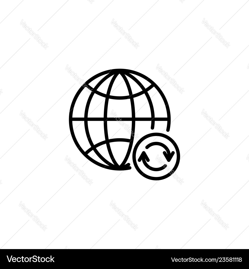 Web line icon reloading internet update online Web line icon reloading internet update online vector image