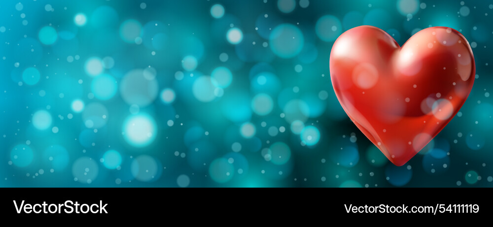 Abstract bokeh background with heart Vector Image