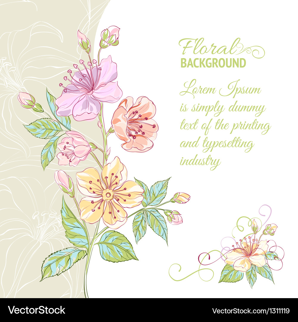 Abstract flower background Royalty Free Vector Image