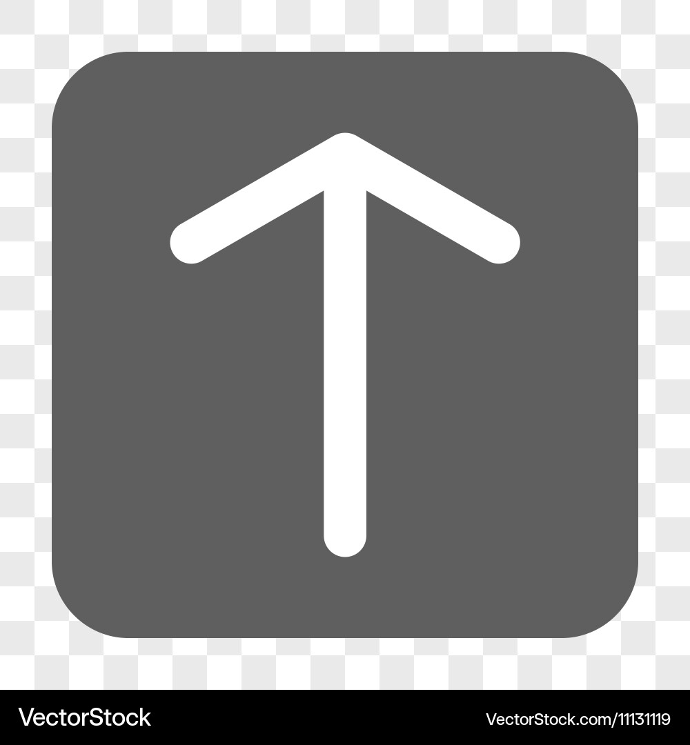 Arrow up rounded square button vector image