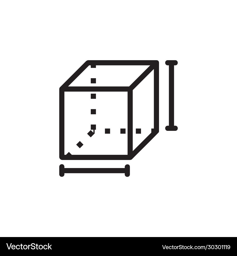 Cube geometry and mathematics icon perfect Cube geometry and mathematics icon perfect vector image