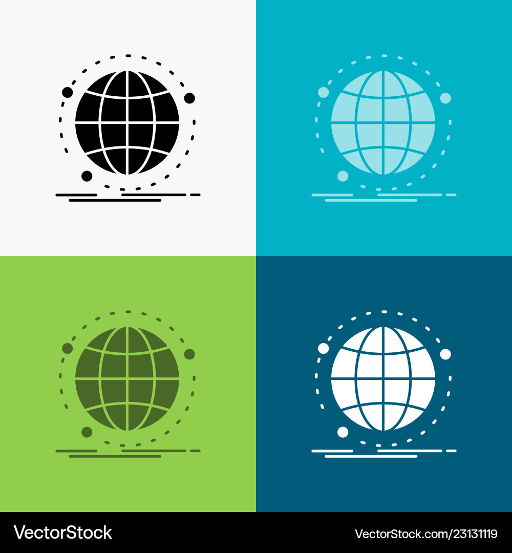 Data global internet network web icon over Data global internet network web icon over vector image