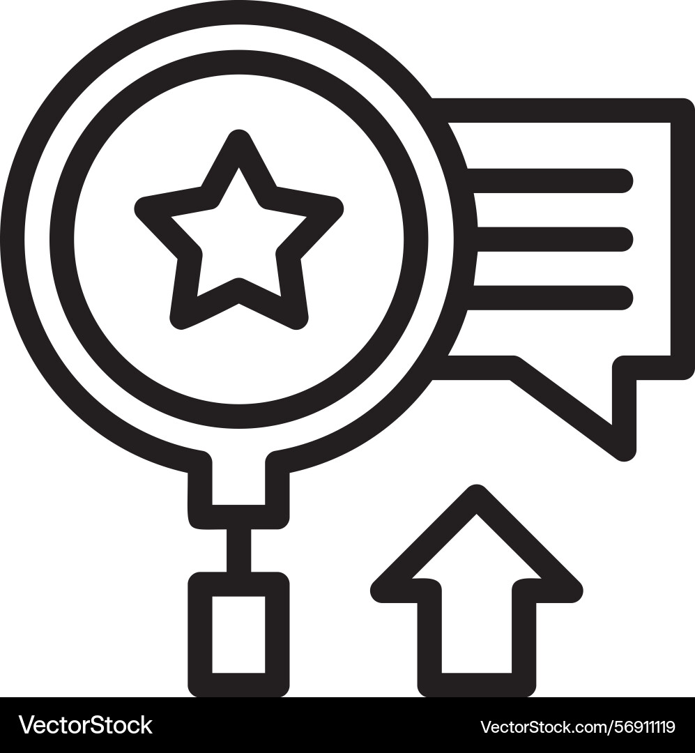 Feedback linear style icon design Vector Image