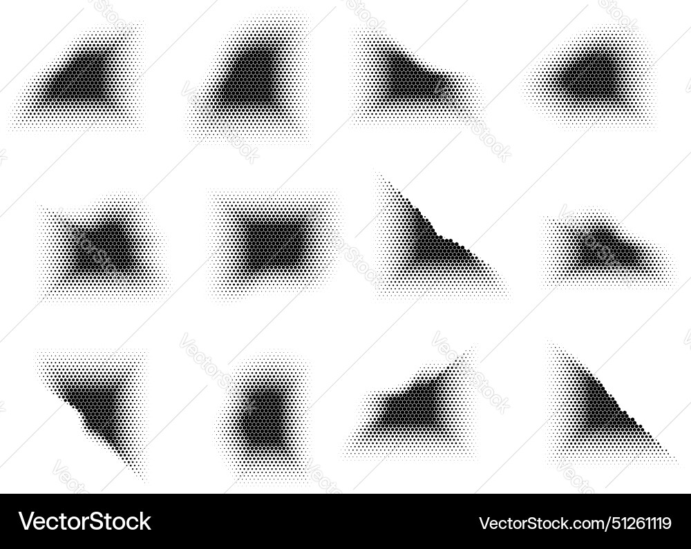 Halftone hexagon pattern reprographic technique Vector Image