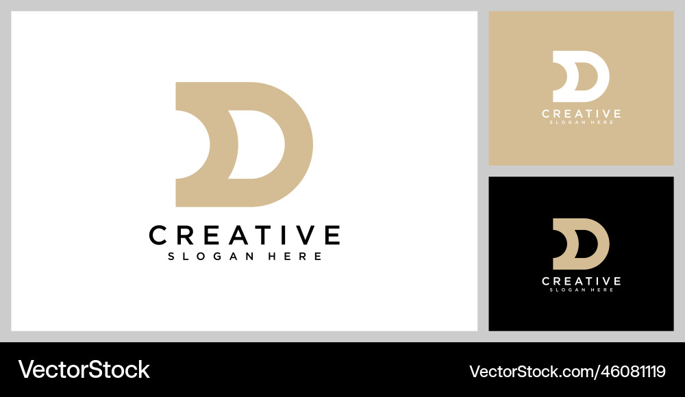 Initial letter d logo design Royalty Free Vector Image
