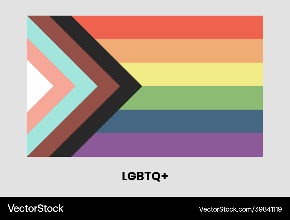 Lgbtq plus Flagge Design Regenbogen Rechteck lesbisch Lgbtq plus Flagge Design Regenbogen Rechteck lesbisch vektorbild
