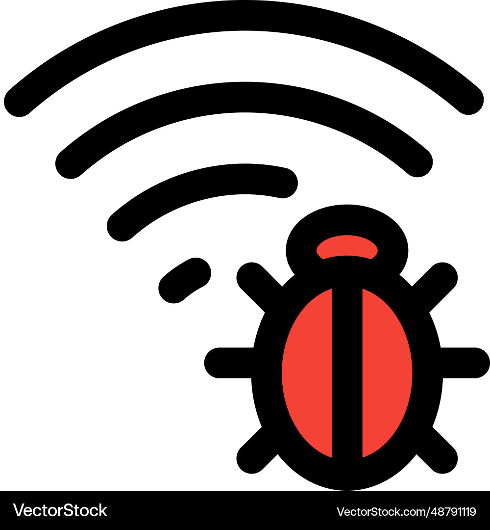 Malicious software exploiting wireless connections vector image
