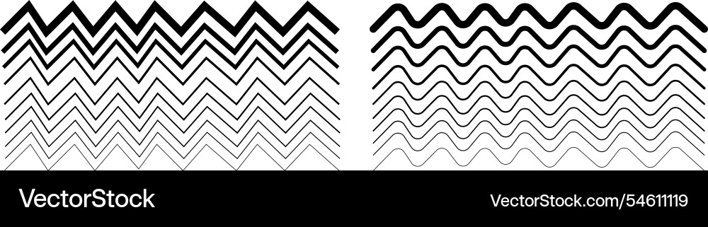 Modern abstract design with wavy and zigzag black Modern abstract design with wavy and zigzag black vector image