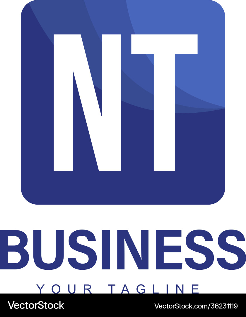 Nt initial a logo design with abstract style Nt initial a logo design with abstract style vector image