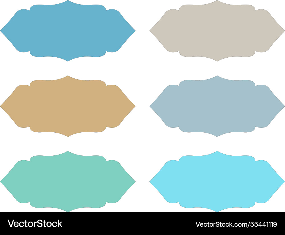 Paper frames design elements isolated on white vector image