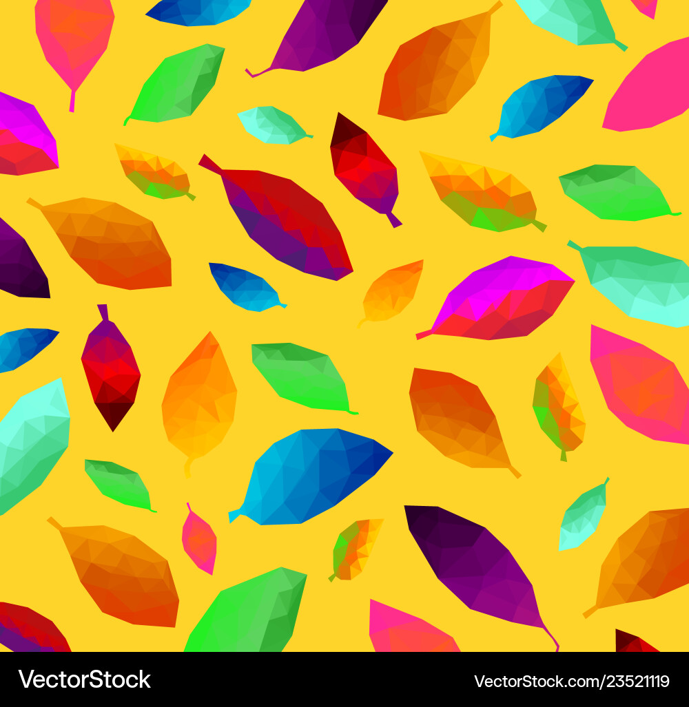 Pattern of colorful triangular leaf abstract Vector Image